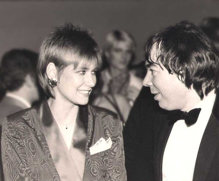 Andrea Bögel with Andrew Lloyd Webber